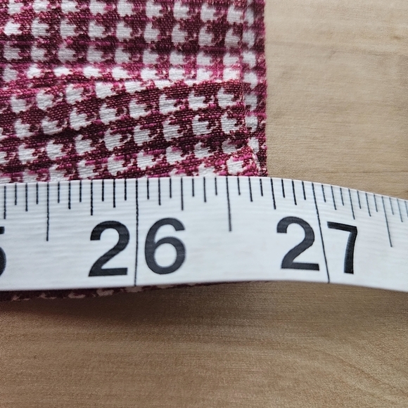 Adrienne Vittadini Trouser Dress Pants Womens 12 Red White Checked Mid Rise Zip - Picture 6 of 9